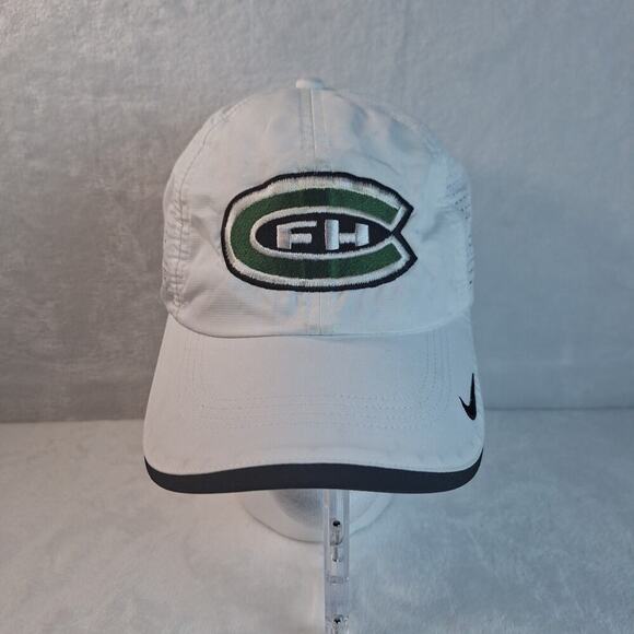 Forests Hills Central Nike Golf Hat White Green Logo Strapback Nike - Picture 1 of 8